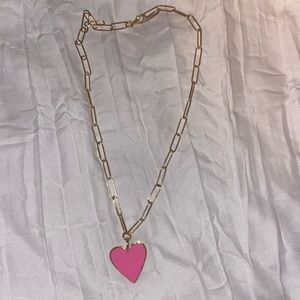 Preppy pink necklace from Etsy store. Worn once no rusting! So cute